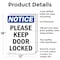 Signmission Please Keep Door Locked, 12 in W x Rectangle, Aluminum OS-2PACK-NS-A-1218-V-17472 - alternate 3